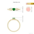 thumbnail image 4 of ANGARA Natural Solitaire Emerald Heart Promise Ring with Diamond Accents in 14K Yellow Gold for Women (Size-4mm) | May Birthstone, Birthday, Anniversary, Jewelry Gift for Women | Natural Emerald Ring, 4 of 8