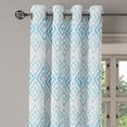thumbnail image 3 of Ambesonne Ikat Grommet Curtain, Aztec Peruvian Culture, 50" x 54", Grey White Sky Blue, 3 of 6