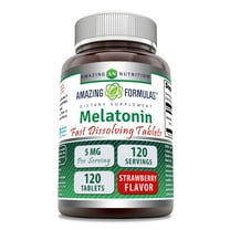 Amazing Formulas Melatonin Fast Dissolve 5 Mg 120 Tablets | Strawberry Flavor | Non-GMO | Gluten Free | Made in USA