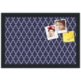 thumbnail image 2 of PinPix 18x12 Custom Cork Bulletin Board Quatrefoil Navy Poster Board Has a Fabric Style Canvas Finish, Framed in Quatrefoil Navy, by ArtToFrames (PinPix-285), 2 of 6