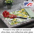 thumbnail image 4 of CounterArt "Watercolor Lemons" 3mm Heat Tolerant Glass Cutting Board 15" by 12", 4 of 8