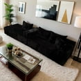 thumbnail image 6 of 104" Cloud Sectional Couch with L-Shape Chaise, Modern Modular Sofa with Deep Seat, Upholstered Couches with Back Cushion，Upholstered Couches for Living Room Bedroom,Black,Right Facing Chaise, 6 of 10