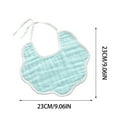 thumbnail image 2 of Muslin Bibs Unisex Baby Girls Cotton Drool Bibs Absorbent Newborn Soft Burp Cloths Saliva Towel, Mint Green, 2 of 7