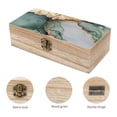 thumbnail image 3 of 7.9×2.3 In Wooden Boxes Durable Easy To Use Dustproof Prevent Slippery Delicate And Cabinet Green And White Gold Marble, 3 of 8