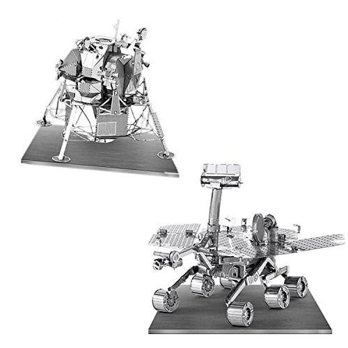 Metal Earth 3D Laser Modèles Vaisseau Spatial Ensemble de 2 - Mars Rover, Module Lunaire Apollo