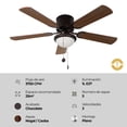 thumbnail image 3 of Ventilador de Techo 42" Café Oscuro 60W 5 Aspas Reversible LámparaYa 71626-9, 3 of 8