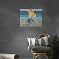thumbnail image 4 of Mermaid Bathroom Wall Art I Hope You Dance Inspirational Quotes Pictures Canvas Prints Blond Hair Mermaid Ocean Painting Wall Decor Modern Artwork Home Decor for Girls Room Bedroom 16"x12", 4 of 6
