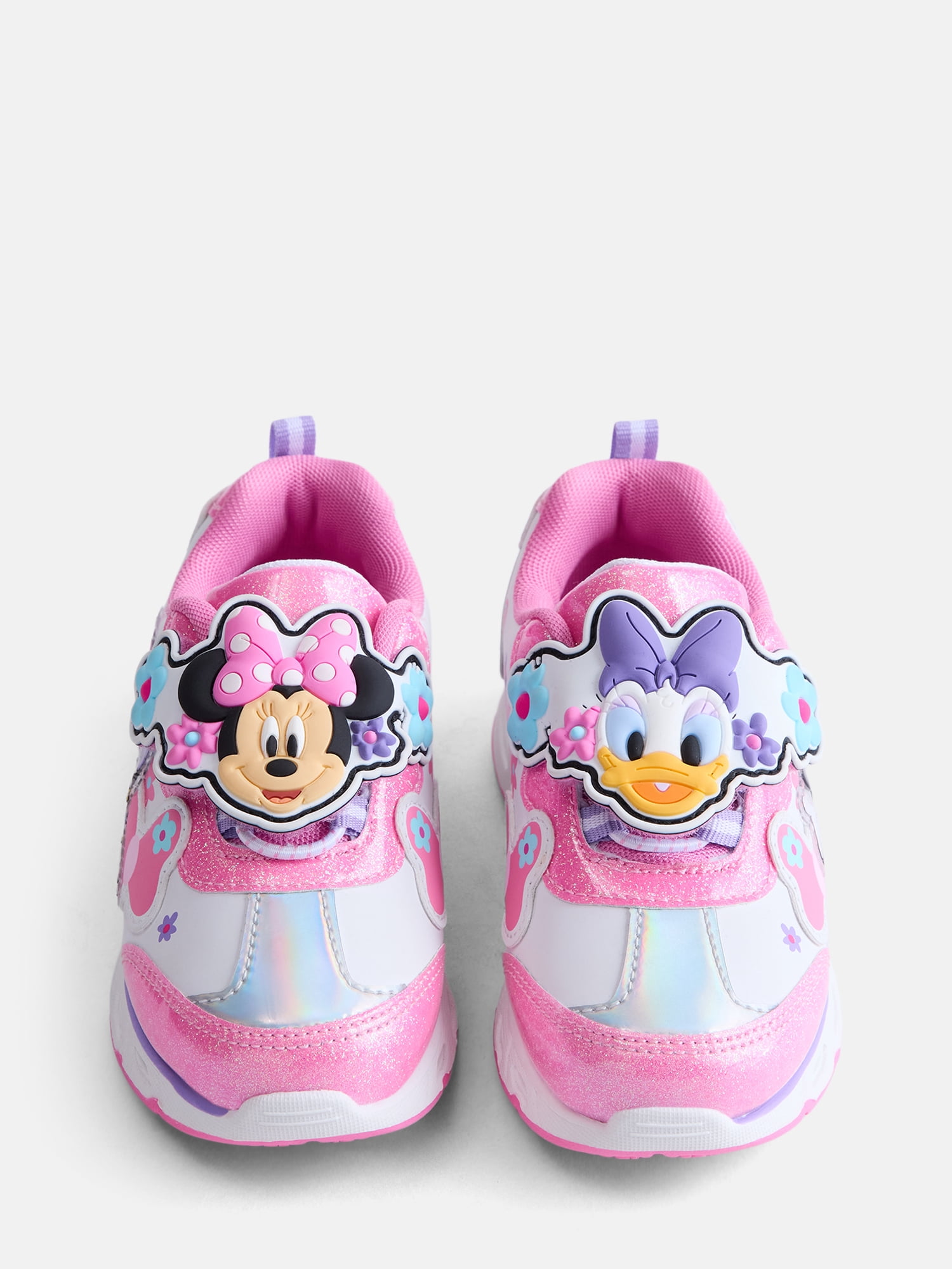 Disney Minnie Mouse and Daisy Duck Toddler Girls Athletic Light Up Sneakers