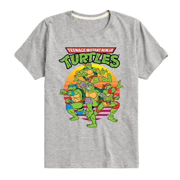 Teenage Mutant Ninja Turtles - Retro Sunset - Toddler & Youth Short Sleeve Graphic T-Shirt
