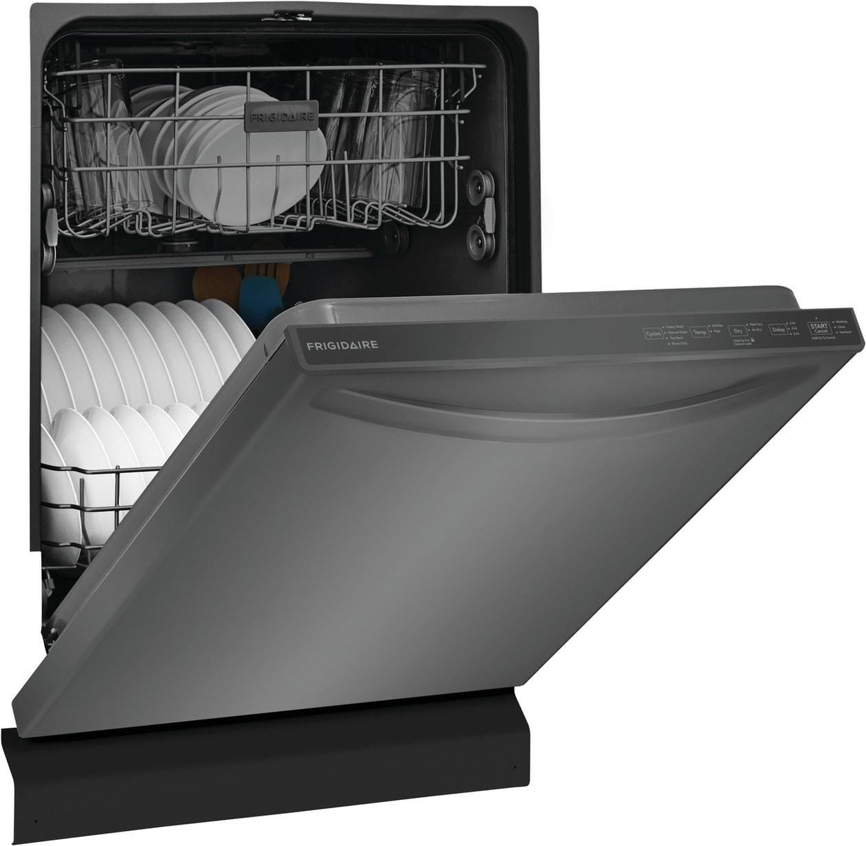 Frigidaire FDPH4316AD 24" Built-In Top Control Dishwasher, Top Control, Black Stainless Steel