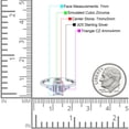thumbnail image 4 of Simulated Cubic Zirconia Size-5 Emerald Cut Three Stone Art Deco Wedding Engagement Bridal Ring 925 Sterling Silver, 4 of 7