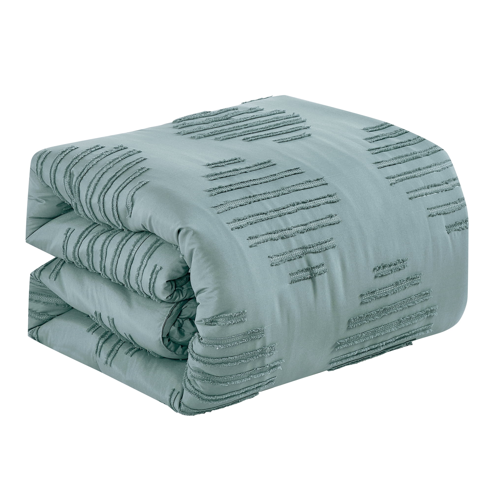 EvJk 7-Piece Luxury Comforter Set, Elite Clipped Jacquard Design, Queen