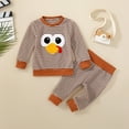 thumbnail image 2 of Gubotare Cute Winter Clothes for Girls Clothes for Girls Baby Tops Pants Girl Fall Winter Outfits Set Size 12 18 Months (Brown,12-18 Months), 2 of 7