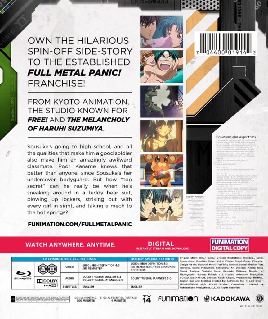 【中古】 輸入アニメBluーrayDisc FULL L PANIC? FUMOFFU：THE COMPLETE SERIES 輸入盤 Amazon.com: Full Metal Panic? Fumoffu Classics Blu-ray