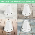 thumbnail image 3 of GoSports 500lb Equivalent Pool Deck Umbrella Anchor - Permanent Ground Anchor for Outdoor Umbrellas, Sunshades or Light Strings - White, 3 of 5