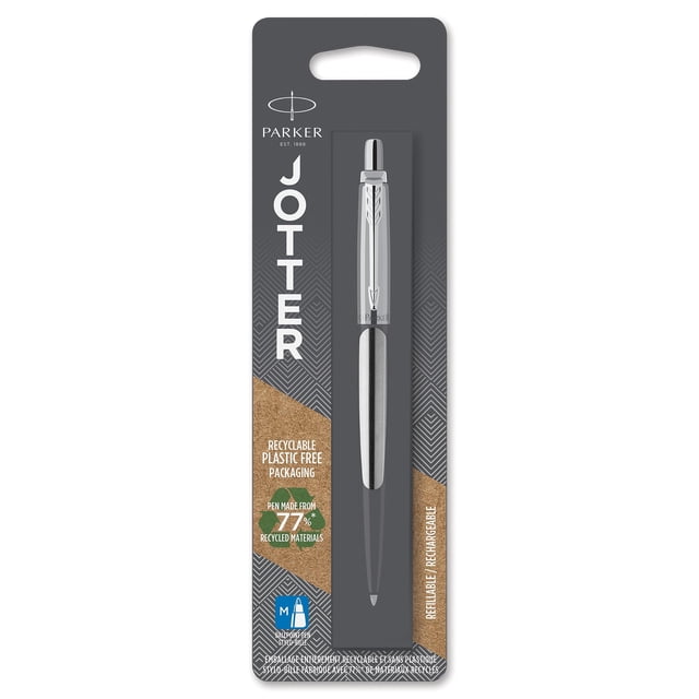 Bolígrafo Parker Jotter de Acero Inoxidable con Tinta Azul