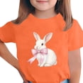 thumbnail image 2 of Cowsor Tween Boys Girls Easter Fun Print Crew Neck Short Sleeve Cotton Tee Comfortable Lightweight Casual Easter Daily Wear for Kids 3-15 Years, 2 of 5