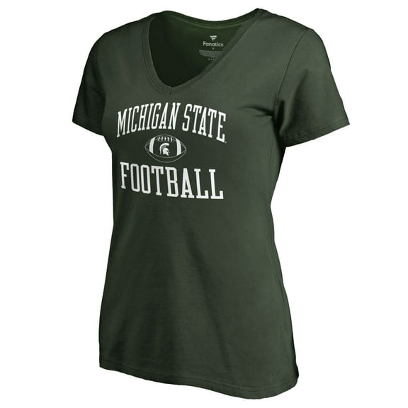 Women's Green Michigan State Spartans First Sprint V-Neck T-Shirt