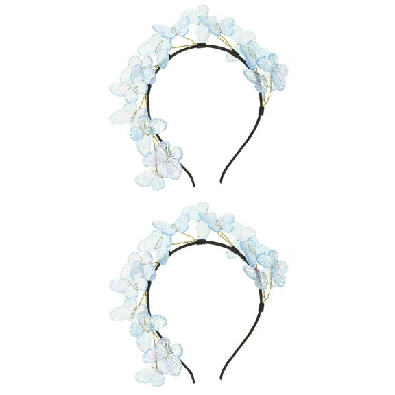 WORGEOUS Set of Butterfly Headbands for Baby Girls, Bridal Headdress Accessories, Soft and Comfortable Hairbands