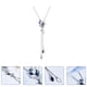 thumbnail image 3 of Collar femenino con cadena de suéter que combina con todo, cadena decorativa para clavícula con colgante, 3 of 6