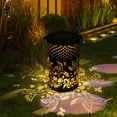 thumbnail image 4 of Qoosea Solar Lanterns Outdoor Garden Decor, Metal Hanging Solar Lantern Lights, Waterproof Led Garden Lantern for Patio Table Pathway Yard Decor (Hummingbird projection), 4 of 8