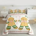 thumbnail image 2 of jejeloiu Cartoon Bear Biscuit Full Size Comforter Sets,Sweet Christmas Dessert Bedding Comforter Set,Pink White Khaki Bedding Sets For Teens,Ultra Soft Home Decor Reversible,3 Pieces, 2 of 8