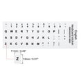 thumbnail image 2 of Unique Bargains English Keyboards Layout Stickers Computer Replacement Cover Universal White Background Black Lettering 4 Pack, 2 of 6