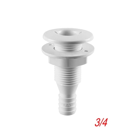 Boat Yacht Series 5 8In Thru Hull Fitting Straight Abs Résistance aux Chocs Connecteur de Tuyau Accessoire pour Bateaux Marinesblack Boating Sailing (Noir