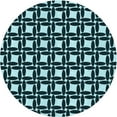 thumbnail image 1 of Ahgly Company Indoor Round Patterned Tiffany Blue Area Rugs, 3' Round, 1 of 6