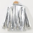 thumbnail image 4 of Dakiuu Boys Girls Bomber Jacket Stand Collar Zip Front Long Sleeve, 4 of 8