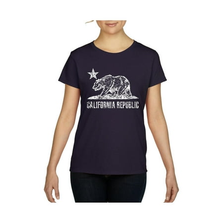 - California Republic Vintage White Bear Cali Women's Short Sleeve T-Shirt