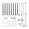 thumbnail image 1 of Kit de conector de 5 pines, para conexión RGBW de 12 mm, incluye conector LED RGBW de 5 pines en forma de T, blanco, blanco, 1 of 5