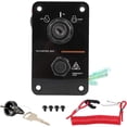thumbnail image 3 of Riwesomey Panel de montaje de interruptor de llave de motor único fueraborda compatible con 704-82570-12-00 Bombillas para automóviles, 3 of 6