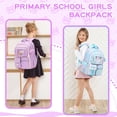 thumbnail image 4 of Soda Candy Backpacks for Girls Kawaii Ita Kids Backpack Water Resistant Lightweigt Students Bookbag for Elementary Primary Middle School, Purple and Beige, 4 of 7