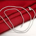 thumbnail image 2 of 2mm Diamond Cut Silver Rope Chain 16-24 inches for Women or Men Every Day Wear - 22 Inch, 2 of 3
