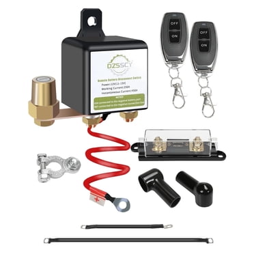 Beciety 12V 250A Remote Battery Disconnect Switch with Fuse & Long Negative Wire