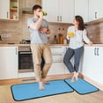 thumbnail image 7 of Ryvnso Solid Blue Color Kitchen Rugs Set Non Slip Runner Mats for Dining Room, 7 of 7