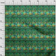 thumbnail image 3 of oneOone Polyester Spandex Dark Green Fabric African Aztech Craft Projects Decor Fabric Printed By The Yard 56 Inch Wide, 3 of 4