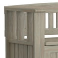thumbnail image 2 of Simpli Home Acadian SOLID WOOD 48 inch Wide Transitional Entryway Storage Bench in Distressed Grey, 2 of 13