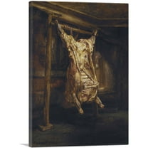 ARTCANVAS Slaughtered Ox 1655 Canvas Art Print by Rembrandt van Rijn - Size: 26" x 18" (0.75" Deep)