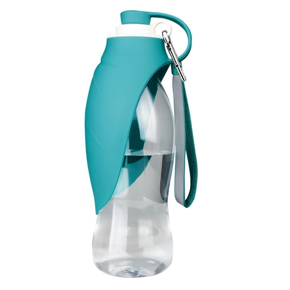 Portable Dog Water Bottle with Drinking Bowl 20oz Pet Travel Feeder Outdoor Walking Hiking Small Animal Water Dispenser