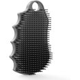 thumbnail image 1 of wonima11 Silicone Body Scrubber Silver-Infused Dual-Sided 3-in-1 for Shower, Body Cleaning+Massage+Exfoliator Body Brush Buffer for Men and Women, Silicone Loofah, Non-Slip Handle (Gray), 1 of 1