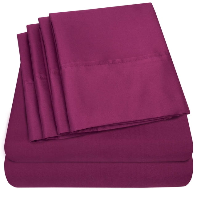 Juego de sábanas Sweet Home Collection 1500 Supreme Twin XL Berry