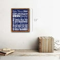 thumbnail image 2 of Framed Navy Blue Lake House Rules 9"x12" Metal Sign, Wall Decor for Farm and Country, Hand-Crafted from reclaimed materials, 2 of 3