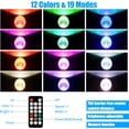 thumbnail image 4 of 20W Outdoor RGB LED Spotlights 4 Pack, 120V 1000lm with Remote & Transformer, 12 Colors 19 Modes, IP65 Waterproof 46.5ft Cord, Landscape Lights for Yard Garden Christmas Halloween, 4 of 5