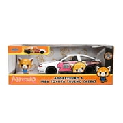 Jada Toys Sanrio 1:24 1986 Toyota Trueno (AE86) Die-Cast Car & Aggretsuko️ Figure