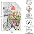 thumbnail image 5 of Birds Flowers Kitchen Dish Towels Set of 1 Absorbent Hand Towels, Lint-Free 18"x28" Heart Bike Cage Fast Drying Hanging Dishcloths for Cooking Baking Home Clean, 5 of 7