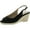 Black, variant on CHARTER CLUB Womens Black Striped Sling Back Padded Tamaare Almond Toe Wedge Buckle Espadrille Shoes 8 M