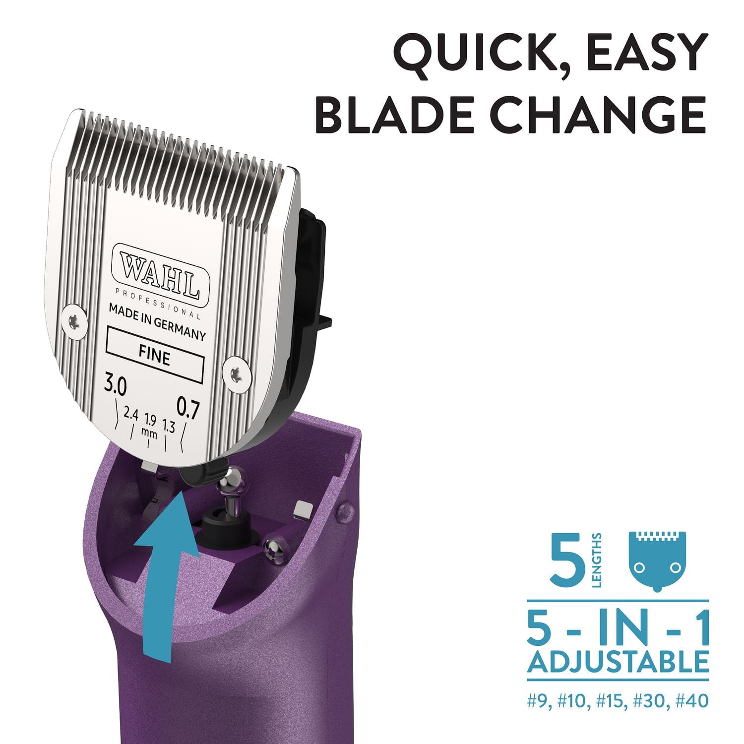 Wahl Arco Pet Grooming Kit, Cordless with 80-Min Run Time, 5-in-1 Adjustable Blade, Lightweight & Comfortable Design - Model - 59156