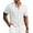 White, variant on Mens Knit Polo Short Sleeve Knitted Button Down Polo Shirt Retro Guayabera Shirts Casual Beach Resort Wear Shirts